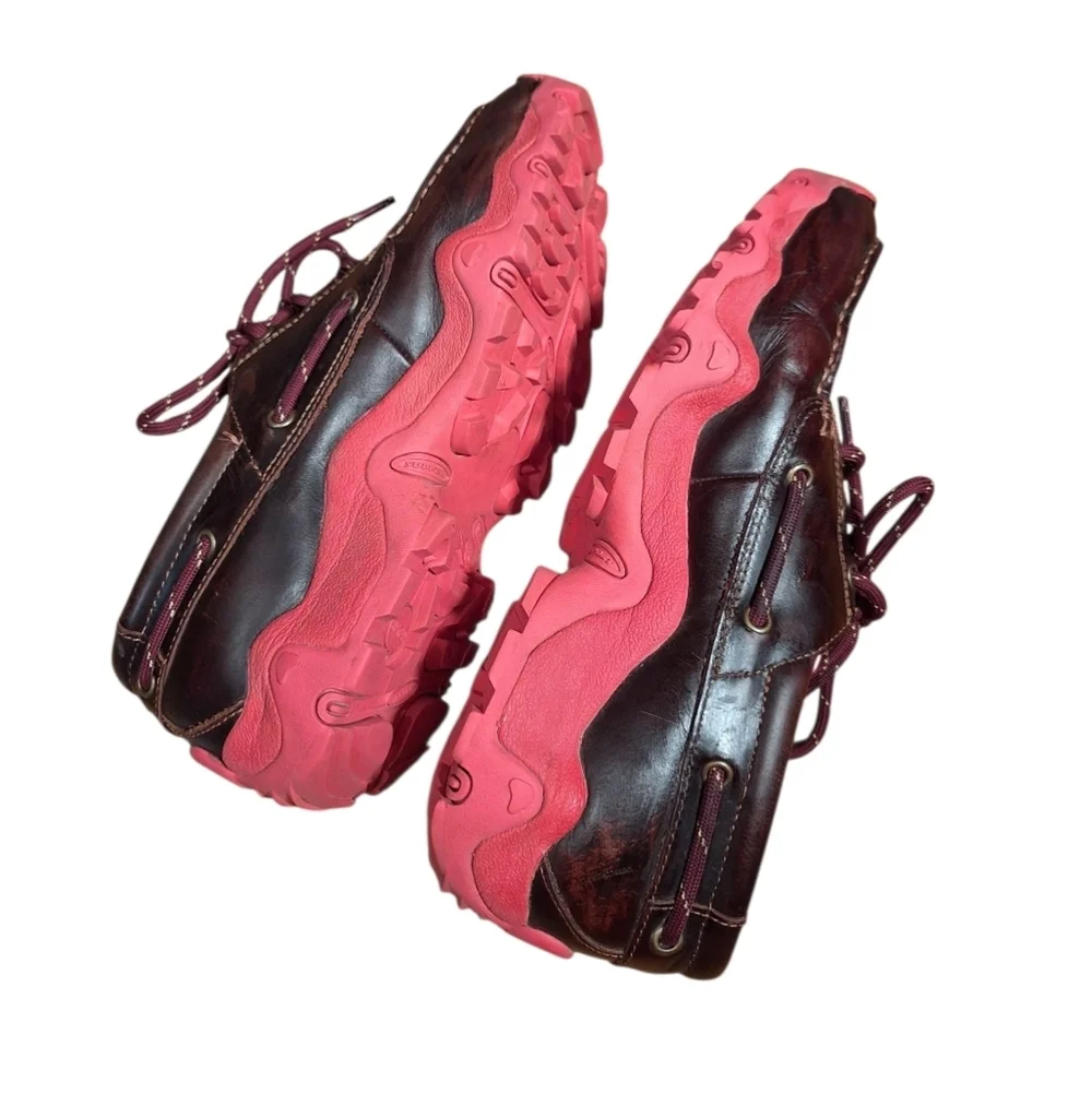 Timberland PRO Men’s Brown PINK Boat Shoes Size 9 READ AD Old Money Preppy